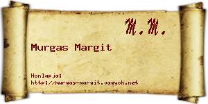 Murgas Margit névjegykártya